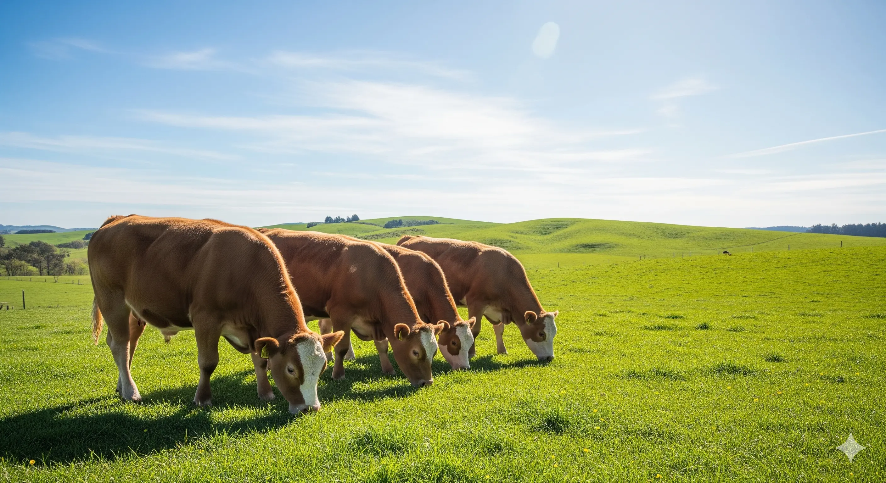 A healthy cow in a pasture