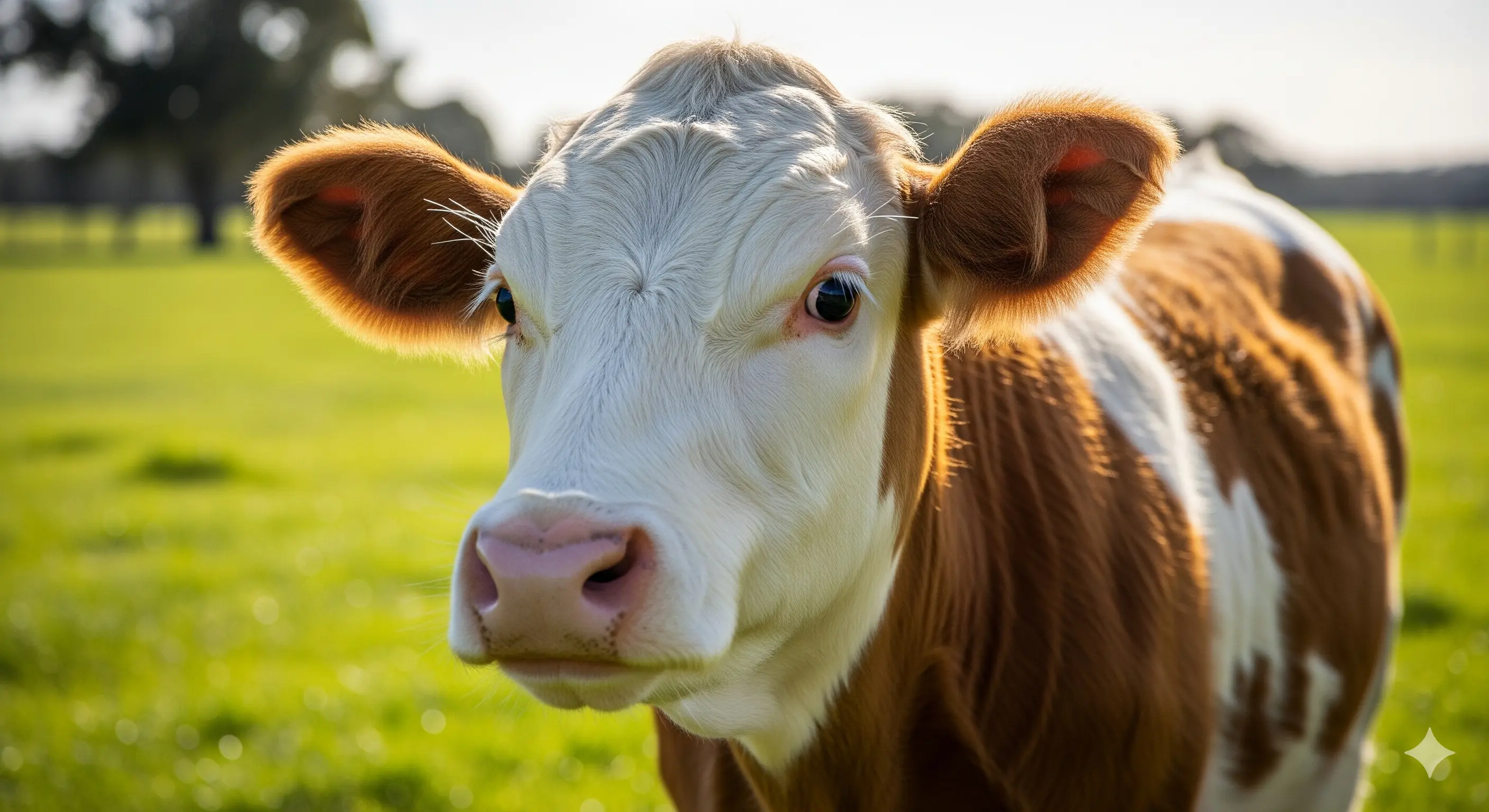 Calves grazing in a field